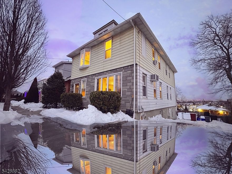 Exceptional two-family home in Nutley, set on a generous 50x150 lot offering space that's increasingly hard to find. The flexible layout features a 1-bedroom unit on the first floor and a 2-bedroom unit above, providing versatility for a variety of living or investment configurations. An oversized driveway adds rare convenience, while the backyard and rear-facing windows capture impressive NYC skyline views. With proximity to amenities, schools, parks, ON3, NYC NJ-TRANSIT trains, and more transportation options. All dimensions shown on the 2D map images are approximate.
