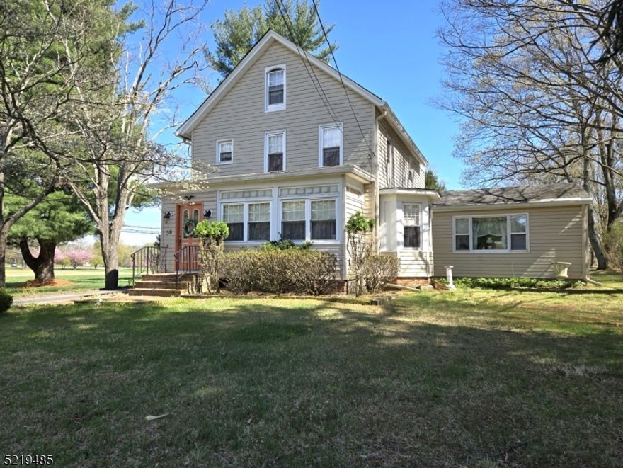 An extremely rare opportunity available in prestigious Chester! A classic colonial set on a glorious almost 1 acre lot one minute from downtown.  Surprisingly spacious with the addition of a 20 x 15 family room and 1/2 bath. The enclosed front porch would be a perfect home office or den. Good sized eat in kitchen with a 5 x 3 walk-in pantry. Sit at your table and view nature's 4 seasons from the 2 large windows overlooking town-owned property with access to walking, biking and a community garden.  8 x 9 Laundry room on the first floor with lots of storage space. Enter through the back door into a mud room with more storage space.  Also, plenty of parking.  A two-story 25 x 15 outbuilding with a workshop on the 1st floor and storage space on the 2nd floor.  Beautiful property perfect for a garden, play area, pool, BBQ and party! Close to Morristown, Rt 206 and Rt 78. Shopping all around from quaint downtown sidewalk shops to strip malls to fresh fruit, veggies, apple and pumpkin picking farmers' markets. Great schools and close by medical facilities. House needs work, cash or hard money mortgage preferred. Estate sale sold "as-is".