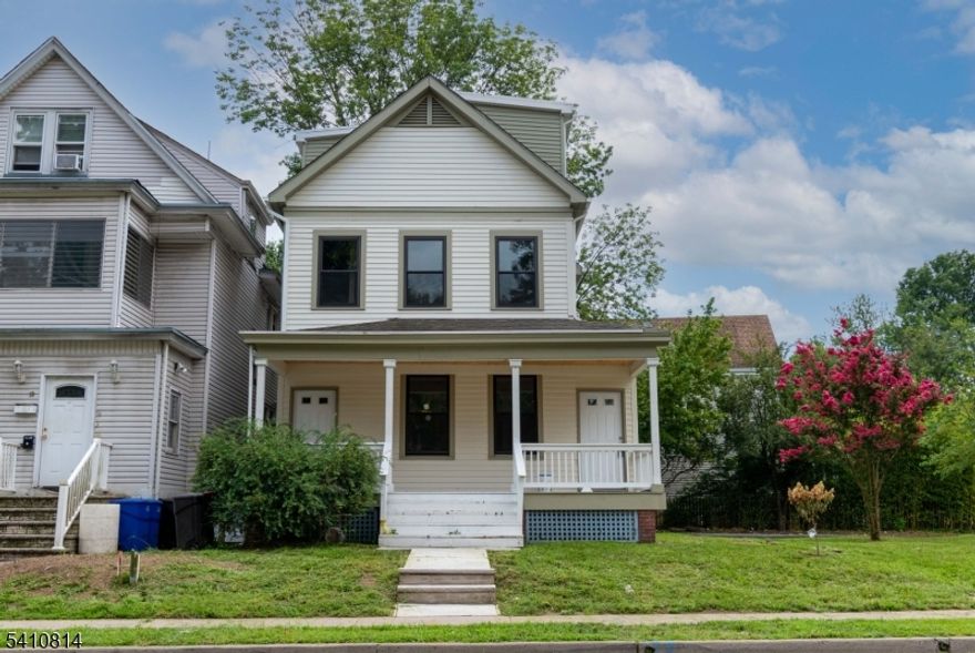 Well maintained two-family home situated on a rare double lot in one of New Jersey's most desirable neighborhoods. This versatile property features a spacious 2/3-bedroom duplex apartment spanning three finished levels, offering a flexible open plan concept living ideal for owner-occupier or investor. Pictures were taken prior to the home being fully occupied and have been thoughtfully cared for since renovation in 2022. Modern kitchens and bathrooms, hardwood flooring, generous room sizes, two ensuite bathrooms, and washer hookups. Appliances are in excellent condition, two-zone HVAC system, multi-split units, a tankless water heater and solar panels providing energy efficiency and long-term savings for both units. Fully fenced double lot creates a private outdoor retreat complete with natural greenery, garden space, front and rear patios, and off-street parking for 5+ vehicles. The spacious unfinished basement is currently used as a storage area with a washer hookup, and an existing full bathroom can be finished. offering the opportunity to expand living space or add additional rooms. Short or long-term rental income of approximately $5,500-$6,500+ per month and the possibility of future expansion of the home. Conveniently located seconds from the Garden State Parkway and close to Watsessing Ave train station, parks, shopping, dining, and everyday amenities. This home may qualify for a grant through our approved lenders to help with the downpayment or closing costs.