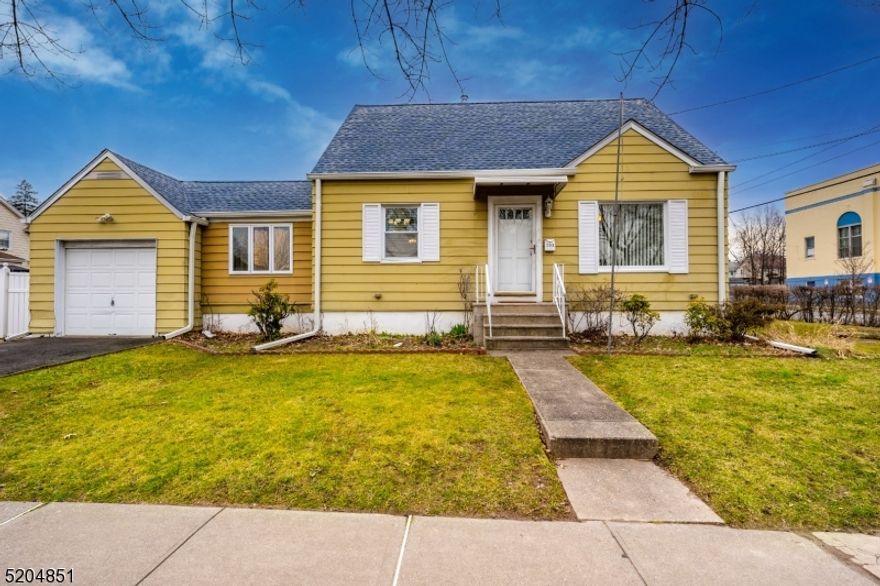 Move in ready spacious cape in the heart of Roselle Park. Bright and airy living room with hardwood floors welcomes you to this lovely home. Ground floor also with formal dining room, office, one bedroom, kitchen and updated bathroom. Second floor with two great size bedrooms with lots of natural light. Immaculate unfinished basement with half with endless possibilities. Fenced in, side yard great for upcoming warmer days. Few blocks from train station with train to NY and downtown. Newer roof installed in 2019 and new furnace in 2022.  A must see!