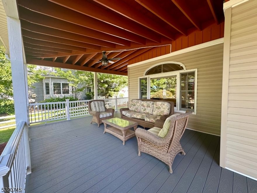 Welcome to this beautifully designed three-bedroom, three and a half bathroom home that blends comfort, space, and elegance. From the moment you arrive, you're greeted by a stunning wraparound porch. Perfect for morning coffee, evening chats, or simply enjoying the peaceful surroundings. Inside, the home features a spacious and light-filled living room that flows seamlessly into a formal dining area. Ideal for entertaining guests. The kitchen is truly a chef's dream: over-sized and thoughtfully laid out, with ample counter space, high-end appliances, and a generous island at its center. Just off the kitchen is a gorgeous family room with a stunning fireplace.  Upstairs, you'll find three generously sized bedrooms, each with ample closet space. The master suite boasts its own private and luxurious en-suite bath plus his & hers walk-in closets. The additional bedrooms are supported by a full bathroom. Plus a convenient half-bath on the main level. The finished basement offers an even more flexible living space with full bath; perfect for a home theater, gym, playroom, or guest suite.  Step outside and enjoy the true highlight of this property: a beautifully maintained in-ground swimming pool surrounded by lush landscaping and expansive green grounds. Whether you're lounging poolside, gardening, or hosting a summer barbecue, the outdoor space is exceptional. Driveway can fit more than 10 cars.