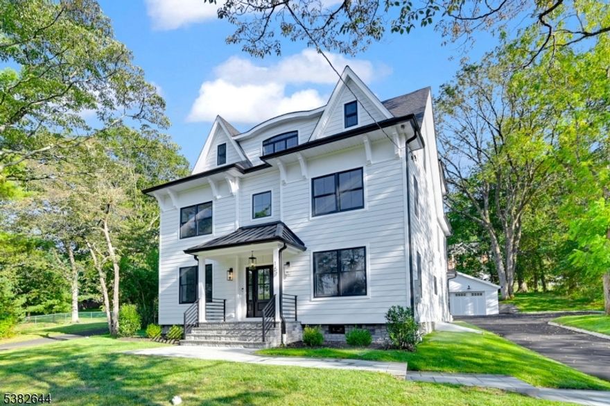 Welcome home to a masterpiece of refined living. This completely renovated & expanded 5-bed, 5-bath home offers approx. 4,800 sq. ft. of luxury across 4 finished levels, perfectly set on a 0.47-acre lot in one of NJ's most sought-after school districts. At the heart of the home, is the gourmet chef's kitchen, featuring high-end Viking appliances, a 48" Gas range, a dramatic 100" quartz island, walk-in pantry, & cozy breakfast nook. The open-concept layout flows seamlessly into the family room, highlighted by custom built-ins, a fireplace, & expansive 12' sliding doors that open to a covered patio ideal for effortless indoor-outdoor entertaining. The 1st floor also boasts a private office/guest room, a full bath, a mudroom with heated floors, & a formal dining room complete with a custom wet bar. Upstairs, the primary suite is a true retreat, showcasing a custom WIC with built-in safe, a spa-inspired bathroom with 24x48 marble tile, skylights, & an 84" double vanity, a bonus room off the master offers additional private space; this levels also feature 3 additional bedrooms, full bath, and a laundry room for added convenience. Top level includes a guest bedroom, a full bath & loft. The fully finished basement features a large rec room with dry bar, custom built-ins, fireplace, and a full bathroom perfect for entertaining or relaxing. A breezeway conveniently connects the oversized two-car garage to the home. Don't miss this Luxury Home !!!