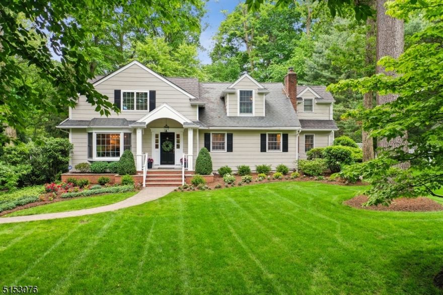 Beautiful 4 BR 3.5 BA home located in the highly desirable Upper Washington section of Chatham Township! This colonial has been renovated and updated for a modern lifestyle. Built for entertaining, the 1st floor features a great room with custom built ins, gas fireplace and spacious seating area that opens to the kitchen. Across the hall is a large dining room with french doors, custom window treatments and plenty of room for guests.  Renovated white kitchen has brand new appliances and quartz countertops and is light and bright with plenty of storage.  Off the kitchen is a living room with custom built ins, wet bar and french doors that lead to the beautiful patio overlooking the backyard with mature landscaping and complete privacy. 1st floor bedroom and full bath make a great home office or inlaw suite. The 2nd floor features a grand primary suite with gas fireplace, double walk in closets, a large bathroom with soaking tub, and stall shower. Two additional roomy bedrooms, both with large closets complete with closet systems, and a full bath complete the 2nd floor. The finished basement has a rec room, exercise room, mudroom, plenty of storage spaces and a half bath. Garage is oversized with separate entrance. Beautiful new custom landscaping and an in ground pool and hot tub along with a built in grill make this home the perfect spot for entertaining both inside and out! All freshly painted and move in ready. Fantastic neighborhood and location-walk to town/schools/train!