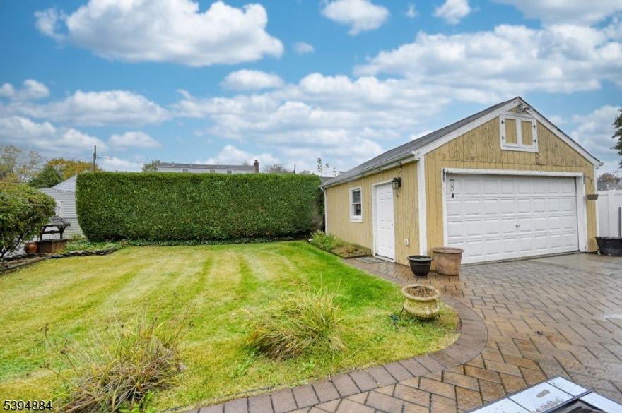 BOM.  Buyer could not perform Mortgage Requirements. Well maintained ranch home with detached 2 car garage. 2 bedrooms, 2 full baths, eat in kitchen and Finished basement. Hardwood floors on first floor in bedrooms and living room. Bathrooms have been renovated. Eat in kitchen with SS appliances. Slider to back yard. Full fenced yard with paver patio. Very private. 2 car detached garage with electric. Finished basement with rec room, laundry room, utility room, full bath and possible home office.