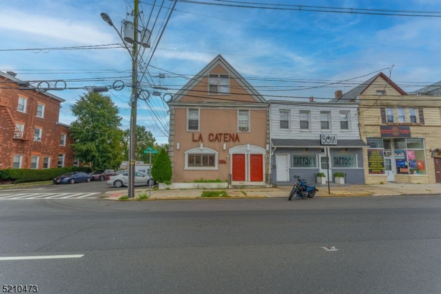 SIGNIFICANT PRICE REDUCTION & Back on the Market !!  Charming 3,750 sq. ft. Restaurant/Bar with Spacious 3 Bedroom Apartment for Sale on busy Westfield Avenue, which includes all furniture, fixtures & equipment.  Also includes a fully equipped Kitchen, a beautiful Dining Room with Hand Painted Wall Murals & and stunning Bar with 70 Seat Capacity, Four Bathrooms (two for Restaurant & two for Apt), a Class C Retailers Liquor License, a Newer Rooftop HVAC, and a 7 Car Parking Lot.  At a great price with everything included along with a Liquor License, this Restaurant/Bar and 3 Bedroom Apartment, must be seen to be appreciated !!