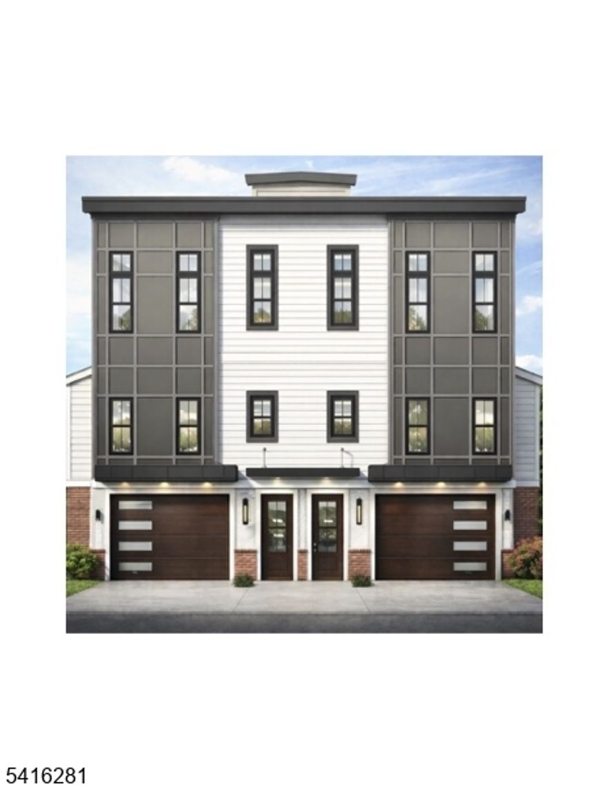 Brand-new 2026 construction townhome moments from Downtown Millburn designed by renowned architect Thomas Baio, AIA. Spanning four finished levels, this residence combines modern design, high-quality craftsmanship & exceptional location w/ Midtown Direct train access to NYC. The main living level thoughtfully designed for everyday living and entertaining, featuring a chef's kitchen w/ custom cabinetry, quartz countertops & JennAir Noir appliances incl a refrigerator, dishwasher & range w/ hood. The island is highlighted by designer pendant lighting and flows seamlessly into the dining & living areas anchored by a gas fireplace. Sliding doors lead to a beautiful yard w/ a large paver patio & professionally landscaped grounds. Upstairs the primary suite offers a peaceful retreat w/ two closets, a spa-inspired bath ft a spacious walk-in shower, and private Trex balcony. Second ensuite bedroom completes this level. Third floor provides two versatile rooms ideal for an office or studio, along w/ full bath & generous rooftop deck perfect for relaxing or entertaining. Curated finishes include Andersen windows, white oak floors, custom trim millwork & fitted closets. Smart home features such as Nest thermostats, Lutron dimmers, LED lighting & central vacuum enhance comfort and efficiency. Just blocks from Taylor Park, boutique shopping, dining & Millburn's acclaimed schools, this home offers a lifestyle today's Millburn buyers are looking for. Building currently under construction.