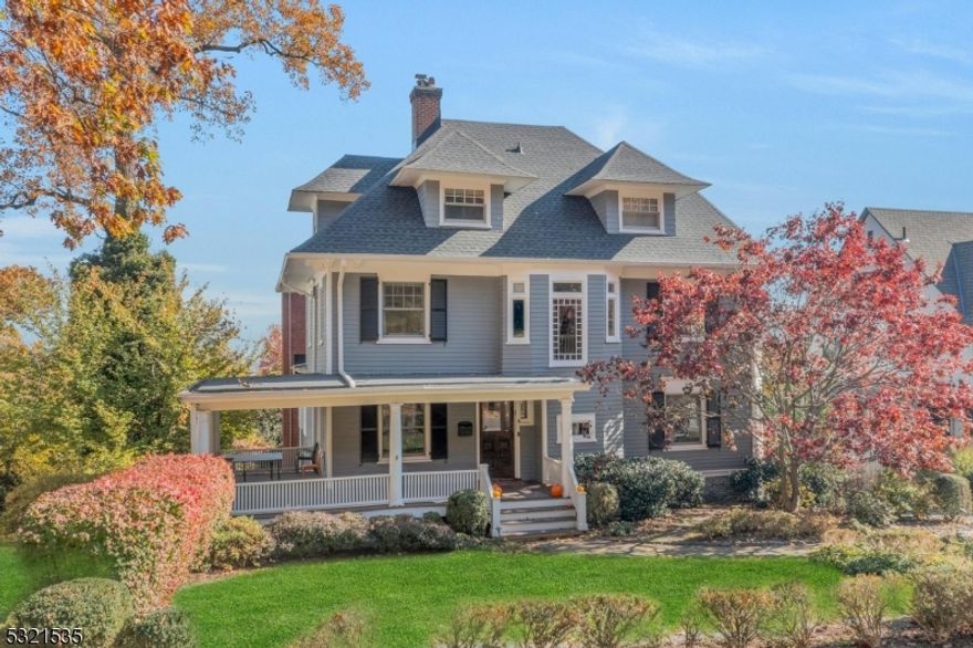 Discover this stunning 6-bedroom, 3-full and 2-half bath home in the heart of Montclair. This sun drenched  Victorian offers an open floor plan that seamlessly connects the gourmet kitchen, dining, and living areas ideal for both intimate gatherings and grand entertaining. A beautiful wrap around porch welcomes you into the main level that features an elegant foyer, office, living room, formal dining room, family room, powder room and an updated eat in kitchen with large center island and two dishwashers.  Walk out to a new  deck to enjoy seasonal NYC views. The second level features a spacious primary with new ensuite bath, walk in closet, 2 other bedrooms and a new hallway bath.  Third level has 3 additional bedrooms and a full bath.  The walk-out basement provides versatile space with French doors opening to a flat, expansive backyard. Located just steps from Montclair's Downtown, enjoy quick access to restaurants, cafes, Whole Foods, MKA, the library, YMCA, Wellmont Theater, Bay St. Midtown Station, and NYC bus service. This home blends classic character with modern amenities in an unbeatable location!