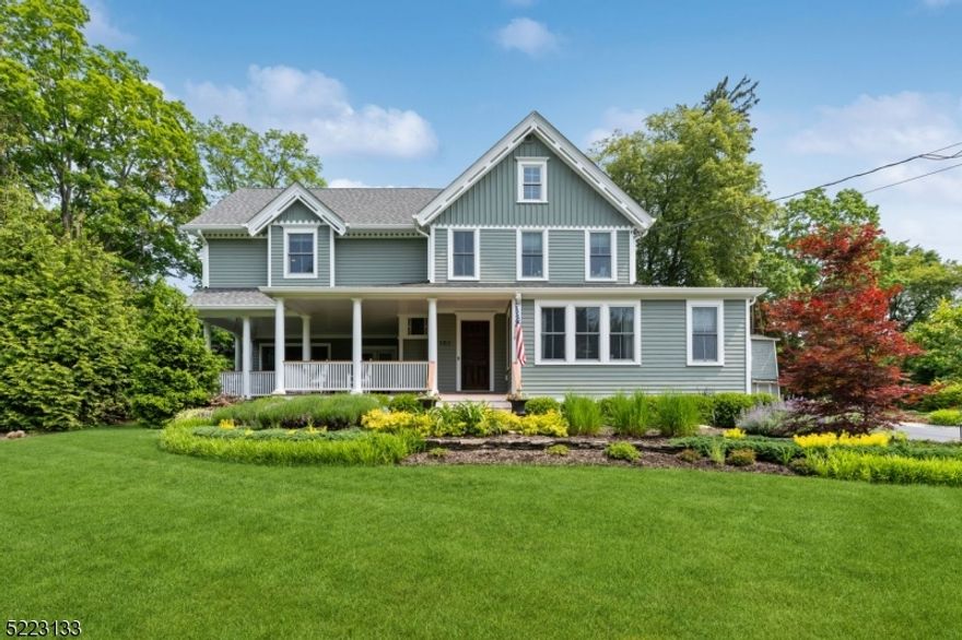 Welcome to this highly sought after historic Ridgewood home. This oasis like home sits on almost an acre lot. A short distance from downtown restaurants, shopping, schools, train and parks. This is the perfect home for indoor/outdoor entertaining, with professionally designed landscaping, a heated salt water pool, outdoor kitchen, pergola, fire pit and an oversized front porch. A 2 story entrance foyer greets you, next to the formal living room with a beautiful fireplace, kitchen with center island and ss appliances. There's a music room with a fireplace, large dining room, family room, home office and half bath. On the second floor you'll find a beautiful master suite with double vanity, jacuzzi tub, large shower master bath as well as a large walk in closet. On the same floor you'll find another ensuite and walk in closet, plus 2 additional bedrooms, main bath and laundry. A partially finished basement features a play room/storage, and a Tesla full house backup system.