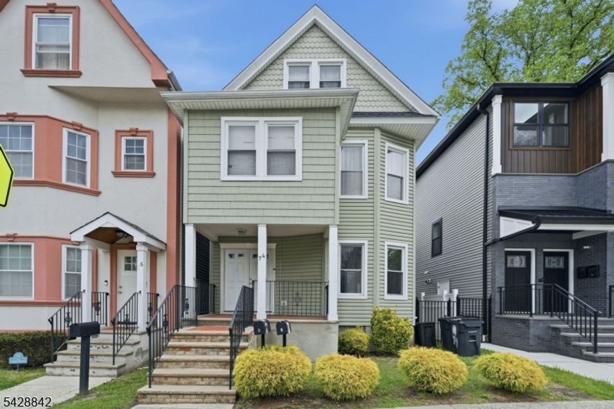 Investment opportunity in desired section of East orange with great upside and potential value. This 2 family property boast 8 beds, 3 full baths and large parking in the rear of home. Unit 1 has 3 beds 1 full bath. Unit 2 has 3 beds 1 full bath on one level and a 2nd level with additional 2 beds and full bath duplex style. Large unfinished basement with high ceiling and separate entrance. Yes it needs updates, the owner is in process of renovating 1st floor. Currently has new roof 2026. HVAC in both units. Unit 1 is vacant. Unit 2 is occupied Mtm.