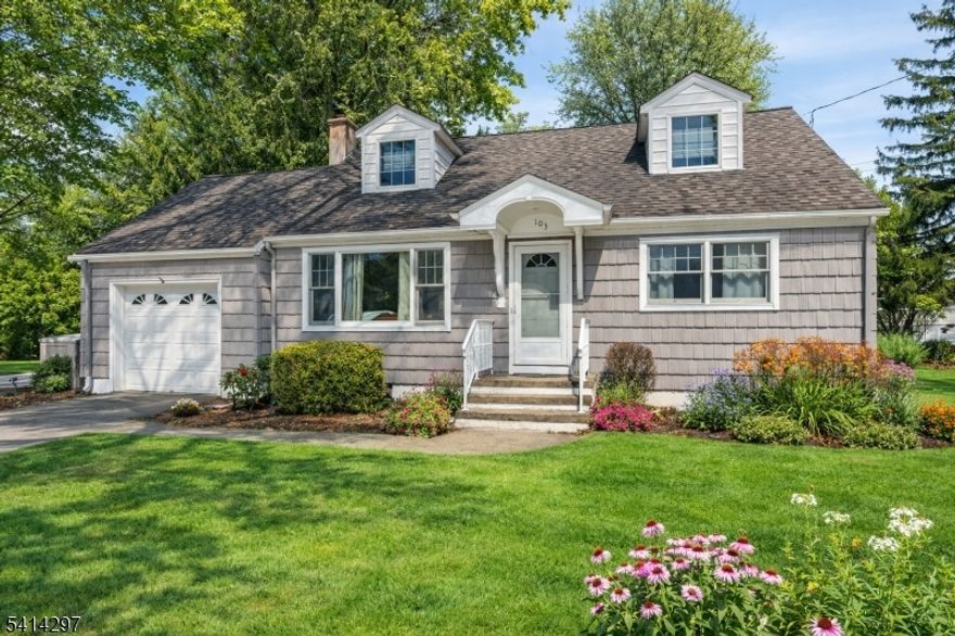 Move right in to this charming Cape Cod style home where comfort, character, and convenience come together beautifully. Offering 4 bedrooms (3 bedroom septic) and 2 full baths, this inviting residence is filled with large windows for tons of natural light and timeless details throughout. The welcoming eat in kitchen features recessed lighting, and picturesque windows overlooking the beautifully manicured, flat backyard perfect for relaxing and enjoying morning coffee. Hardwood floors, classic wainscoting, and thoughtful updates create a warm atmosphere. Primary bedroom and a full bath on the first floor. A renovated second-floor bath adds modern appeal, while central air ensures year round comfort. New vinyl siding in 2018.  A full basement, plus a one car garage provide ample storage and flexibility for hobbies, recreation, or future finishing possibilities. Ideally situated for commuters with convenient access to Route 206, this home also offers the best of Sussex County living. Enjoy nearby hiking along the Appalachian Trail, scenic state parks, lakes, golf courses, and winter skiing bringing four season recreation right to your doorstep.