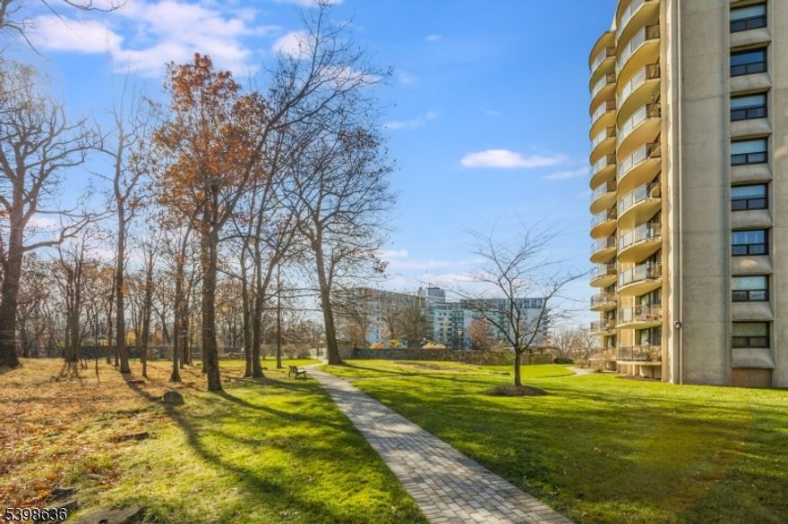 Beautiful, sun-filled east-facing unit in the prestigious 2 Claridge House.. White-and-bright, impeccably maintained with custom built-ins and stunning skyline views. Enjoy resort-style amenities: 24-hr doorman/valet, pool with sundeck, BBQ area, tennis, pickleball & basketball courts, fitness center w/ sauna, putting greener  library, party/card rooms. Prime location near Montclair, highways, shops & dining. Luxurious, convenient living. AMENITIES ARE INCLUDED IN MONTHLY *$185 indoor parking/ $160 Outdoor .Mandatory Additional Parking $75. Move in fees apply