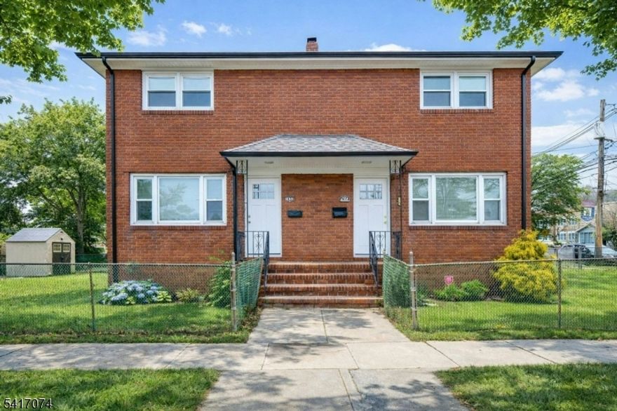 Beautifully Updated Side-by-Side Two-Family Duplex Near Downtown Rahway. Exceptional opportunity to own a well-maintained brick  side-by-side duplex on a wide, generous lot in a desirable location near downtown Rahway. Situated on a lovely street, this property offers convenience, charm, and strong investment or owner-occupant potential.Each unit features 2 spacious bedrooms, 1.5 bathrooms, a finished basement, and a private backyard   perfect for outdoor enjoyment or entertaining. The interiors have been beautifully updated, showcasing stunning kitchens with quartz countertops and stainless steel appliances, along with newer bathrooms that add modern comfort and style.Additional updates include a newer roof, providing added peace of mind for the next owner.One unit includes a driveway, and the property offers the opportunity to create a second driveway in the future. The wide lot enhances both privacy and expansion potential.Whether you're looking to live in one unit and rent the other, or add a solid property to your portfolio, this conveniently located duplex checks all the boxes.