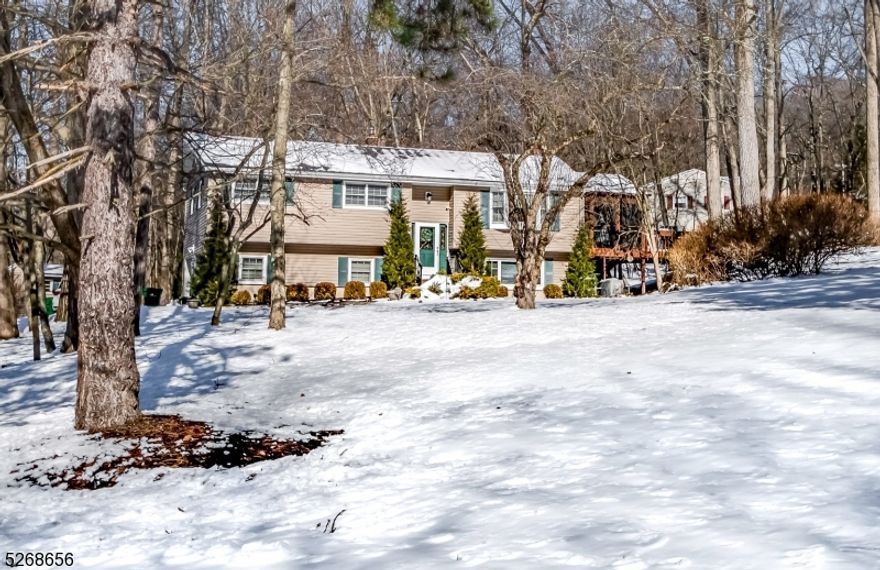 Beautifully updated and maintained bilvel in desirable Capital Estates!  Corner park-like setting with trees for privacy and professional landscaping.  Exterior features include newly paved 2 car-wide driveway with Belgian Block curbing, irrigation system, propane Generac automatic generator and storage shed.  Step inside to hardwood flooring on main level, recessed lighting, gorgeous updated cherry kitchen with stainless steel appliances and granite countertops, under cabinet lighting.  Pull down stairs offer access to attic storage from the main level.  A custom screened porch with ceiling fan and cable hookup complete the first floor.  Lower level includes laminate flooring, laundry room, 4th bedroom, family room with woodburning fireplace and sliders to patio.  Public water, public sewer, natural gas in street and central air complete the package.  Long Valley schools and accredited West Morris Central High School with IB Program.