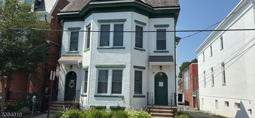 Upgraded 3-story brick building ready for use change of continued as offices. Great investment opportunity. Possible owner/user, or change use to a variety of options permitted under T6 Core zoning standards. Duplex converted to offices by Sussex County in the 1960's to professional office. Renovated in 2007, with additional work in 2017, 2019 & 2021. Computer switching system creates secured individual offices. New mini split HVAC and natural gas boiler. Easily split for owner/user, multiple professional use tenant, daycare, senior care, multi-family or mix use. Spring Street, Sussex County Courts, Administration Buildings, Sussex Community College, Thor Labs and Newton Medical Center.