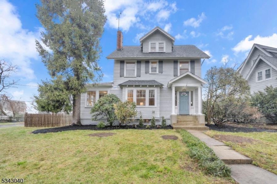 LOCATION, LOCATION, LOCATION. Timeless charm defines this four-bedroom, one-and-a-half-bath Dutch Colonial nestled in one of South Orange's most coveted neighborhoods. Blending classic character with modern updates, this home offers a warm and inviting layout ideal for everyday living and entertaining. Light-filled living spaces feature hardwood floors, elegant moldings, and a spacious living room with a wood burning fireplace, flowing seamlessly into a formal dining room. The updated kitchen offers ample cabinetry, stainless steel appliances,  a brand new range, and easy access to the backyard and deck, perfect for indoor/outdoor living. A bright bonus room/sun room provides the ideal home office or relaxation area. Upstairs, generously sized bedrooms offer comfort and flexibility, including a serene primary with great natural light. Step outside to a private, fenced yard with deck space ideal for entertaining, play, or quiet evenings. Freshly painted inside and out, this home is truly move-in ready. Located approximately 0.5 miles to downtown South Orange and the Midtown Direct train to NYC, with easy access to shops, dining, parks, and schools. Enjoy a vibrant neighborhood known for block parties, holiday celebrations, and proximity to Underhill Field & Sports Complex a mere two blocks away. Here, you can truly have it all.