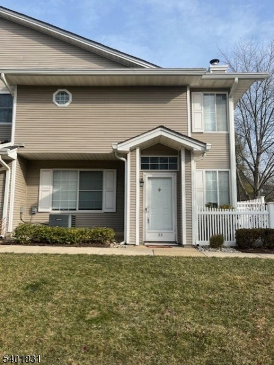 Beautiful end unit available for rent in Bedminster! This well-maintained 2 bedroom townhouse located in The Hills features an eat-in kitchen, ceramic and wood floors throughout, a formal dining room, living room and  powder room. A laundry closet with a washer/dryer is also conveniently located on the main level, along with a sliding glass door that leads to a fenced in patio area for relaxing or entertaining. Upstairs, the primary bedroom boasts vaulted ceilings and a generous en-suite bathroom with double sinks and a stall shower. The second bedroom includes its own full bathroom with a tub/shower combination and convenient pull-down attic steps for additional storage. There is a one-car garage with a keypad entry and extra attic storage, as well. Enjoy all the amenities this desirable community has to offer! Available February 1, 2026