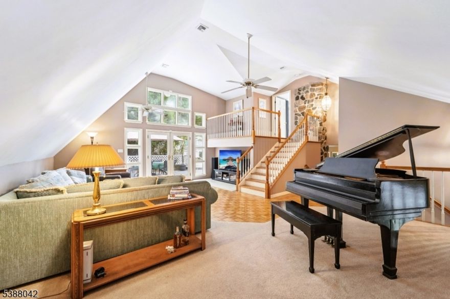 EVERYONE has there own spot in this home! This is where everyone Living can enjoy Year-Round LUXURY! Welcome to a rare gem in LAKE MOHAWK?a beautifully EXPANDED RANCH designed for comfort, connection, and unforgettable moments. This spacious home offers TWO luxurious PRIMARY SUITES, including a full second-floor retreat with a private deck, cozy sitting room, walk-in closet, en-suite bath, and central air. On the main level, enjoy a sun-drenched formal living room with a wood-burning FIREPLACE, a dining room with a wall of windows, and an UPDATED kitchen featuring a garden window. The massive great room with soaring ceilings is perfect for hosting LARGE gatherings or relaxing in style.FOUR additional bedrooms, including one with a private bath and two connected by a Jack & Jill bath, this home offers flexible living arrangements ideal for mULTi-generaTIONS of Occupants. Step outside to a BACKYARD OASIS with a built-in pool, cabana with electricity, large shed, and a whimsical castle-style playhouse? perfect for summer fun or peaceful winter views of Lake Mohawk. A full basement provides ample storage AND a 1 car garage. Thoughtful touches throughout this home make it more than just a place to live?it?s a LIFESTYLE. With space for EVERYONE and charm in EVERY corner, well cared for by the same people all these years, this home is now ready to welcome its new Owner. IT'S A LIFESTYLE you will want to live. A/C IS UPSTAIRS ONLY - HOME HAS A 4 BDRM SEPTIC SYSTEM.