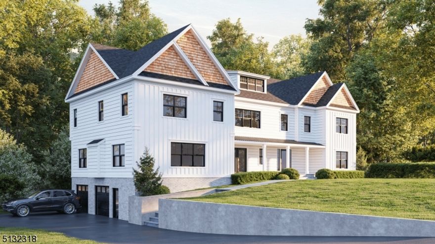 The wait is over!  Brand new custom six bedroom home built on one acre of flat land is loaded with upscale features throughout. Sophisticated exterior features Hardi Plank siding with cedar shake accents & brushed white brick brings the perfect blend of farmhouse style to this home. As you enter the home through the double doors, you are greeted with 4 inch white oak floors layed herringbone style and a view of grand  staircase with metal railings up to the two story foyer.  Oversized black windows and doors will flood this house with natural light. Family room features a custom brick fireplace with ship lap ceilings and wood beams. State of the art chef's kitchen featuring Wolf Appliances, custom cabinetry, quartz countertops and an center island with storage, a built in microwave, and a beverage center. (Please see full spec sheet for all appliances.) First floor bedroom with ensuite,  a powder room,  an oversized dining room and an office complete the first floor. Second story holds the primary bedroom with WICs, and primary bath with an oversized stall shower, free standing tub & double vanity. 4 additional large bedrooms and two additional bathrooms complete the second floor. Fully finished basement with full bathroom, recreation room and separate room for gym, media room, or wine cellar.  Backyard features a large patio with custom stone fireplace and walkway leading to the first floor bedroom. FULL HOUSE GENERATOR as an added bonus to this dream home!