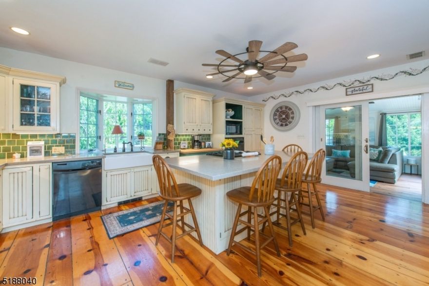 Wow, a fully furnished rental available for a month-to-month lease! This beautifully updated historic home represents the best of New Jersey's rich heritage. Many features include wide pumpkin pine flooring, a family room/library with fireplace, sweeping two-story brick wall topped with a skylight, a sunny kitchen with a bay window over the farmhouse sink, beadboard cabinets, all-season sunroom, deck, nicely finished basement, and main level laundry. A portion of the yard is fenced and there's a circular driveway. Landlord covers snow removal, lawn maintenance, trash removal, sewer, water, propane for gas stove, and the security system. Tenant covers electric, oil, and internet/cable. Enjoy the serenity of Hunterdon County while being accessible to Rt 78 and an appr. 1-hour commute to NYC.