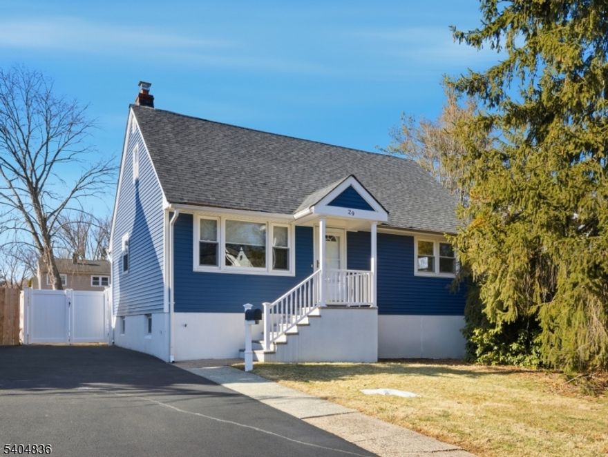 Welcome home to this move-in ready Cape Cod in the heart of Haskell! Full of warmth and thoughtful upgrades, this home has been lovingly cared for and it truly shows. The first floor offers two bedrooms, a renovated full bathroom, and a bright eat-in kitchen with sliding doors that lead right out to a large deck and a fully fenced in flat yard. Upstairs, you'll find two nicely sized bedrooms, large closets with lots of storage space, and another updated full bathroom. The full basement features great ceiling height and offers endless potential to create additional living space down the road. Some of the upgrades include newer roof, kitchen, bathrooms, siding, and fence. A wonderful opportunity to enjoy your homeownership journey!