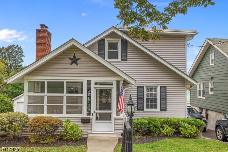 Impeccable Cape Cod, updated and modern in the perfect location, convenient to EVERYTHING! Step through the screened porch with jalousie windows into the living room with hardwood flooring and gas fireplace, dining room with bay window, hardwood flooring and built-in cabinets. The kitchen offers stainless steel appliances and granite countertops and leads to a gorgeous, low maintenance composite deck over looking the manicured rear lawn, vinyl fenced yard and detached garage. Basement includes rec room. laundry and walks out to patio and rear yard. Other features include roof new in 2023, some thermal windows, water heater new in 2024, walk-in attic, updated baths. Fireplace AS-IS with no known defects.
