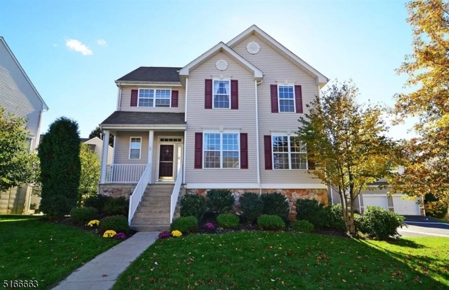 This magnificent 4-bedroom center hall colonial was renovated in 2016 to include engineered bamboo flooring throughout the first level, new carpets throughout, luxury vinyl on the lower level; freshly painted neutral d cor. The extended deck was added in 2019. The open floor plan offers a spacious kitchen with a center island and a breakfast area with access to an entertainment size deck. The family room off the kitchen has lots of beautiful windows and a gas fireplace. Master bath with a large soaking tub and stall shower. The walkout basement is finished as a rec room and/ or media room with surround sound sliders to the patio. The Woodfield Estate community sits high on a hill that offers spectacular views along with recreational facilities such as tennis courts, basketball courts, swimming, and a playground. This home is conveniently situated to shopping, major highways, and NYC transit. Subject to the seller's ability to rent back until the end of February 2023.