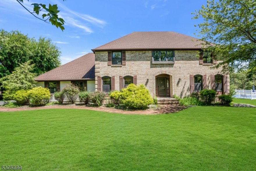 Nestled in the highly sought-after Wellington East development, this stunning Central Hall Colonial offers the perfect blend of elegance and comfort. Freshly painted and boasting new carpets throughout, this 3000 square foot home is designed with a modern open floor plan that is ideal for both everyday living and entertaining. The first level features a spacious kitchen with a center island, seamlessly connecting to the formal dining room. The inviting family room, complete with a wood-burning fireplace, opens through French doors to an oversized deck, creating a perfect indoor-outdoor living experience. Additionally, the first floor offers a private office with a separate entrance and a convenient powder room.Upstairs, you'll find four generously sized bedrooms, including a luxurious primary suite with a vaulted ceiling sitting room, a full bath, and ample closet space. An additional full bath serves the other bedrooms. The unfinished basement provides endless possibilities, housing the laundry area and offering plenty of storage space.Situated on a serene cul-de-sac, this home sits on a sprawling 3/4-acre lot, providing both privacy and tranquility. With its prime location, spacious layout, and exquisite details, this home truly has it all.