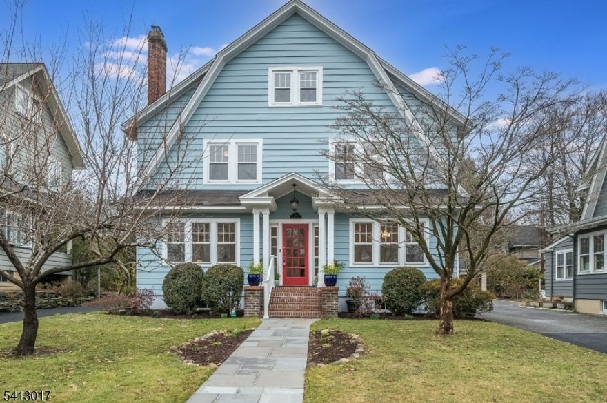 Set in the heart of Montclair, this meticulously renovated, beautifully maintained home combines modern updates with timeless appeal. Tree-lined, walk-to-everything location with park-like center island right outside your door - home to many a neighborhood soccer friendly and block party! With top-of-the-line finishes in professionally designed kitchen and spa-like baths, just bring your bags and you're home! Open floor plan, fabulous flow and sun drenched rooms. Eat-in, chef's kitchen has marble counters, wood cabinets, breakfast bar, pantry, designer lighting and mudroom. Anderson French doors lead to a wide deck and large bluestone patio overlooking a deep yard lush with perennial plantings while a gas-line generator ensures your day-to-day is never interrupted. This lovely 5 bed, 2.2 bath house affords multiple office and bonus space options, perfect for working from home while also walking distance to NYC train and bus. Spacious unfinished basement has endless more living options, and there's a new WH and newer gas furnace, hydronic radiant heat in sunroom, kitchen, breakfast room and radiant electric in 3rd floor bath. Stroll out your door to access 121-acre Brookdale Park and Watchung Plaza with shops, restaurants, bookstores and nationally ranked coffee spot. With carefully preserved architectural details, this house is a perfect blend of old and new, private yet walkable to all, a great layout for WFH with easy commuter access - literally everything you could want!