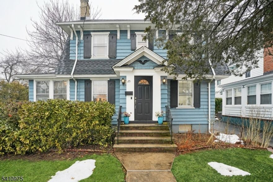 Set in one of Maplewood's most charming neighborhoods, 25 Burnett Terrace offers timeless character, flexible living space, and future potential. A welcoming entry opens to a spacious living room anchored by a fireplace an inviting focal point for gatherings. The formal dining room is ideal for entertaining, while the eat-in kitchen provides everyday convenience w/ room for casual meals. The beloved "Maplewood" room offers a bright and comfortable retreat perfect for working from home. Upstairs, the 2nd floor features three well-proportioned bedrooms and a full bath, creating a comfortable and functional private living area. The recently finished basement expands the home's versatility with a large recreation space ideal for media, play, and/or fitness. A workshop area combined with utilities, storage, and a convenient powder room complete this level. A walk-up third floor presents exceptional opportunity for future expansion. Finish the space to create a luxurious primary suite, while also large enough to divide into two separate rooms. Outside, the level lot offers space to garden, entertain, or simply enjoy the outdoors, highlighted by charming fig trees and mature plantings. A detached two-car garage provides protection for vehicles and additional storage. Blending classic Maplewood charm with flexibility for modern living, 25 Burnett Terrace is a rare opportunity to create the home you've been envisioning, just 6/10's of a mile to NYC trains and quintessential village.