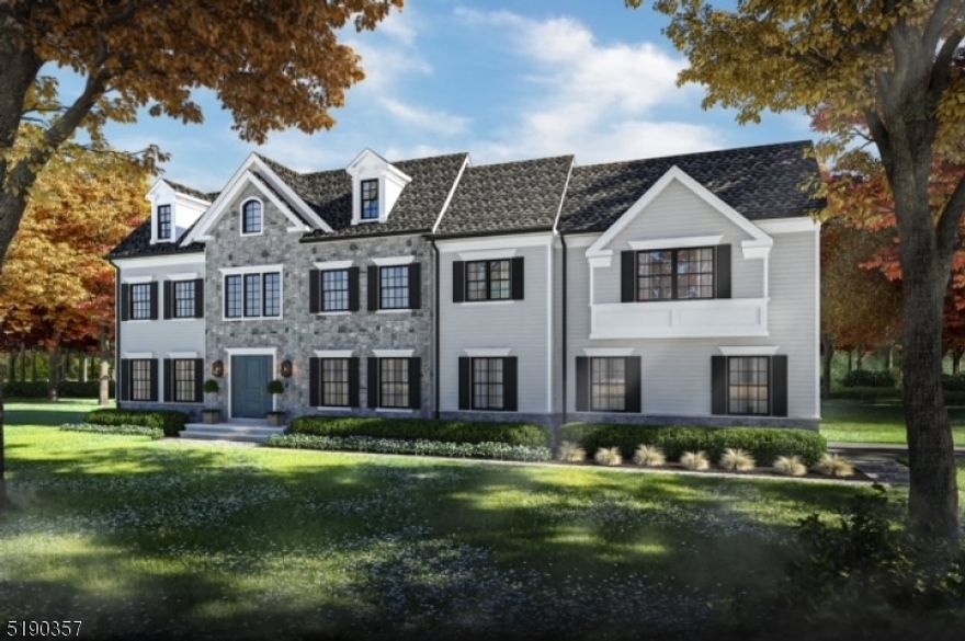Welcome to Salvatore Estates, Florham Park's new, high-end sub development in the heart of town. The captivating exterior is just the beginning! Approximately 6000 sq feet of expertly designed living space. From the moment you enter the home you will marvel how the builder seamlessly tied together modern trends with timeless classics. The space feels grand with a 2 story entry and 9ft ceilings on the first and 2nd floor. This home is adorned with custom woodwork and oversized windows throughout. The first floor features a formal dining room & living room, a chefs kitchen overlooking the expansive family room, a walk in pantry, mud room,  and a large bedroom with ensuite. The 2nd floor hosts 5 additional bedrooms each complete with spacious closet and a private bathroom. Large master suite with tray ceiling, designed with luxury in mind! A colossal closet and a bathroom fit for royalty complete with intricate tile work and an oversized shower and soaking tub. Full basement with high ceilings.  The backyard is flat, private and complete with a paver patio ready to be enjoyed.  Additional features: 3 car garage, security system, underground sprinklers.**Purchase contract signed Aug 2023-  Home under construction for 26 mos.