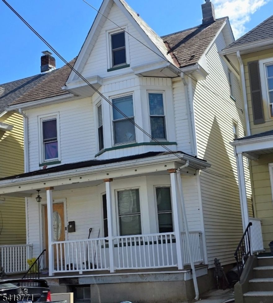 This large single-family home offers you a spacious living room,  a formal dining room. and a large eat-in kitchen with access to a rear covered porch and a nice backyard. The second floor offers you 4 bedrooms, one of which the owner uses for a closet. The third floor has two large rooms with electric heat and hardwood floors. This home is located close to schools, shopping areas, restaurants, recreation parks, and major routes.