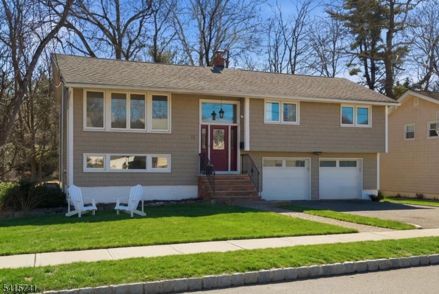 Beautifully updated, spacious home on an extremely private, quiet, tree-lined street. The open floor plan and sliders onto the deck allow for optimal entertaining off of the main level. The upstairs level also features 3 BRS including the primary suite. Downstairs you will find the 4th BR / office, an additional full bathroom and a generously sized living space, perfect for a family room or playroom. Sliders from the lower living area let out to a large backyard which backs up to a wooded area complete with your very own babbling brook (with no flood risk!)! Additional highlights include wood flooring, lower-level patio for relaxing, multi-zone central AC, an over-sized garage and location within walking-distance to elementary, middle and high schools. Highly sought after Verona is conveniently located to major shopping and transportation (6 min drive to train!) and is home to Verona Park - a 54 acre park with 13 acre lake providing row and paddle boat rentals. This home is truly a must see!