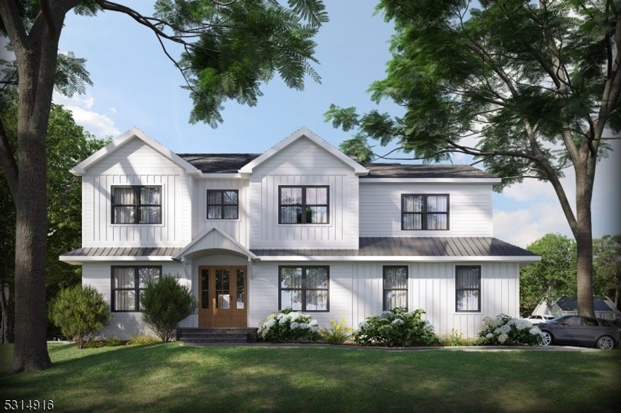 Welcome to this stunning New Construction colonial home, where classic charm meets modern luxury across approximately 4,200 sft, beautifully designed living space. Set on a generous quarter-acre flat lot, this exquisite residence features 6 beds and 5.5 baths, providing ample room for everyone. As you enter the inviting foyer, you are  greeted by hardwood flooring that flows seamlessly throughout the home. Elegant trim work & custom millwork add timeless sophistication. The main level includes a bright living room, a formal dining area, and a chef's kitchen equipped with high-end SS appliances, quartz countertops & custom cabinetry with a walk-in pantry. The cozy family room features a gas fireplace & glass sliders that lead to the expansive flat backyard. This level also offers a guest bedroom with a full bathroom, along with a functional mudroom & powder room. On the luxurious second floor, the Primary Suite serves as a true retreat, featuring two custom walk-in closets and a spa-like ensuite bathroom with a soaking tub and dual sinks. This level also includes three additional spacious bedrooms, one with an ensuite bathroom, and a shared bathroom for the other two bedrooms. A conveniently located laundry room completes this floor. The fully finished basement offers versatile space for relaxation and entertainment, featuring a large recreation room, an additional bedroom, and a full bathroom. Conveniently located just a short walk to town center, shopping, NYC bus & more.