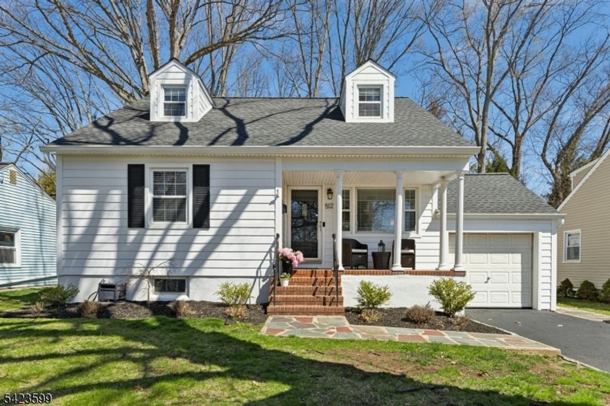 Beautifully updated and move-in ready, this 3 bedroom, 2 bath Cape Cod is in Cranford's sought after Brookside section - outside a flood zone. Renovated with classic charm, it offers flexible living across three levels. The eat-in kitchen features white cabinetry, updated countertops, and a breakfast bar, opening to a newly stained deck and fenced backyard with a spa. Upstairs includes a bedroom with built-in storage, full bath and a flex space with barn doors, ideal for an office, nursery, or walk-in closet. The finished basement adds recreation space, laundry and storage. Major updates include newer roof, siding, gutters, and 200-amp electric service. Convenient to parks, schools and transportation, this move-in ready home offers an exceptional opportunity in a prime Cranford location.