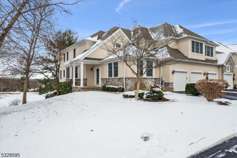 Stunning 4 BR, 4 BA end-unit townhome in Basking Ridge's sought-after Amherst Mews community offers an exceptional rental opportunity! Enjoy a private, prime location with panoramic golf course views and luxury living across three finished levels. The grand 2-story foyer introduces a sun-filled, open floor plan perfect for everyday living and entertaining. Lovely details including Brazilian cherry hardwood floors, crown molding, oversized windows & French doors delight at every turn. The first floor features a spacious family room with soaring ceilings, custom built-ins and gas fireplace. The gourmet kitchen boasts stainless steel appliances including brand new 6-burner Bosch range, a large center island, breakfast room, work station and ample storage. Formal living and dining rooms add elegance, while the luxurious first-floor primary suite impresses with two walk-in closets and a spa-like bath. Upstairs, find three generously sized bedrooms, a main bath, and a versatile loft area. The finished walk-out lower level offers a massive rec room, exercise space, a flexible 5th BR/office, full bath, and tons of storage. Relax in your private backyard oasis with an expansive patio and breathtaking panoramic views - ideal for quiet nights or hosting guests. Close to top-rated Bernards Township schools, major commuting highways, Lyons Train Station, parks, restaurants, charming Basking Ridge Village and many amenities - pool, gym, tennis, pickle ball & more!  Available immediately.