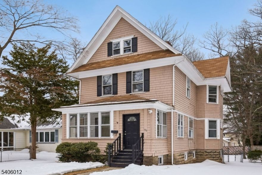 Wonderful tree lined street with Glen Ridge and Bay Street train stations nearby. Colonial with enclosed front porch and large deck off kitchen provides space for seasonal enjoyment too. Features full bath on 1st floor, hardwood floors throughout, high ceilings, 4 bedrooms on 2nd floor,  one bedroom on the 3rd floor plus room for an office with walk-in closet. Full unfinished basement. Washer and dryer hook up. Fenced backyard, driveway parking for up to 3 cars. Rent includes lawn maintenance by landlord. Tenant responsible for snow removal. No smoking or vaping on premises.  Tenant or landlord to provide refrigerator. Tenant responsible for appliance repairs.