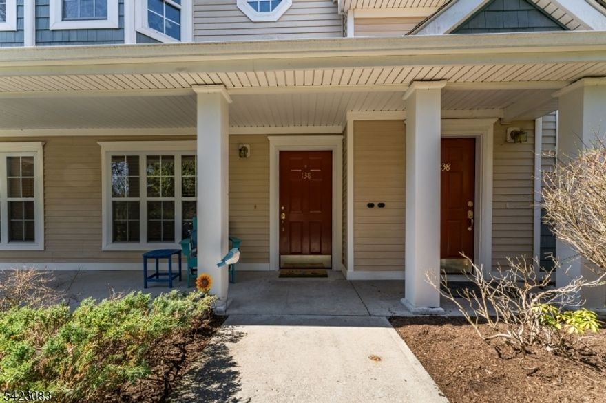 Immaculate 1st Floor One Bedroom Condo in Panther Valley's Old Farm Village! Fabulous PRIVATE location on quiet cul-de-sac surrounded by woods! Easy 1 floor living - NO STEPS! Charming rocking chair front porch. Open concept Living/Kitchen/Dining areas. Gas Fireplace in Living Room. Bright, sunny dining area. Kitchen boasts stainless steel appliances, granite counters, newer dishwasher & refrigerator. Open rear porch off of Living Room overlooks a serene, wooded view. Master Bedroom features a spacious walk in closet and window overlooking the wooded area to rear. There is an outdoor closet for storage. Additional features include: newer luxury vinyl flooring in main living areas, newer shoe molding, crown molding, Water Heater 2020, stackable washer/dryer for in unit laundry. All appliances included "as is  with no known issues. Located in beautiful Panther Valley Community! Old Farm Village features a tranquil walking path around its lovely pond with fountain water feature. Enjoy use of the Association amenities including 3 outdoor community pools, tennis/sport courts, walking paths & playgrounds! Convenient access to Routes 80, 517, & 46!