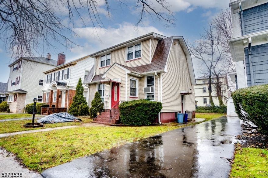 Great investment opportunity in the heart of East Orange. This spacious colonial is ready for someone with a vision. This home welcomes you with a bright and roomy living room/dining room, great size kitchen and an additional room on ground floor that could be used as a bedroom or office. Second floor with 3 bedrooms and one full bath. Finished basement with family room, laundry room and half bath with a separate stall shower. Roof is only 5 years old. Green and airy backyard with storage shed. Come see it and make this beautiful home your own! House is selling as-is.