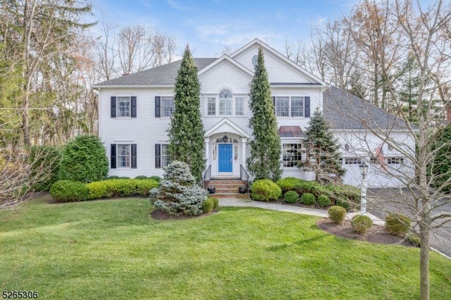 Stunning 2012 custom-built Colonial by S DeMarzo and Sons, on a private tree-lined .33 acre lot in sought-after Chatham Township. 4 BD, 4.1 BA with approx 4,800 sqft of living space. Custom finishes throughout such as bespoke millwork, raised panel wainscoting, beadboard, gleaming hardwood floors, and a layout ideal for modern lifestyles. Chef?s Kitchen with a breakfast bar/island, custom cabinetry, and Thermador appliances. Sundrenched Dining Area off Kitchen, with a wall of windows and access to Bluestone Patio and level, private, park-like Backyard. Stunning Family Room featuring coffered ceiling and marble-surround gas fireplace. Living Room with floor-to-ceiling custom bookcases. Formal Dining Room featuring lovely bay window. Home Office, MudRoom (built-in custom cabinetry), and attached 2-car Garage (built-in storage and workbench). Luxurious Primary Ste. featuring a fabulous Dressing Room, 2 additional W.I.C?s, and spa-like marble Bath with elegant finishes. All other bedrooms are sundrenched with large custom closets. Convenient 2nd Lvl Laundry. Finished Lower Lvl with Rec Room, Exercise Area, and Full Bath. Massive storage space throughout, including walk-in Attic access on the 2nd Lvl. Only .3 mi to Southern Blvd School and 1 mi to Chatham HS. Minutes to Madison and Chatham downtowns, NYC transport, and major highways. Tranquil neighborhood backing to protected greenspace. With its meticulous landscaping and inviting living spaces, come make this gem your new home!