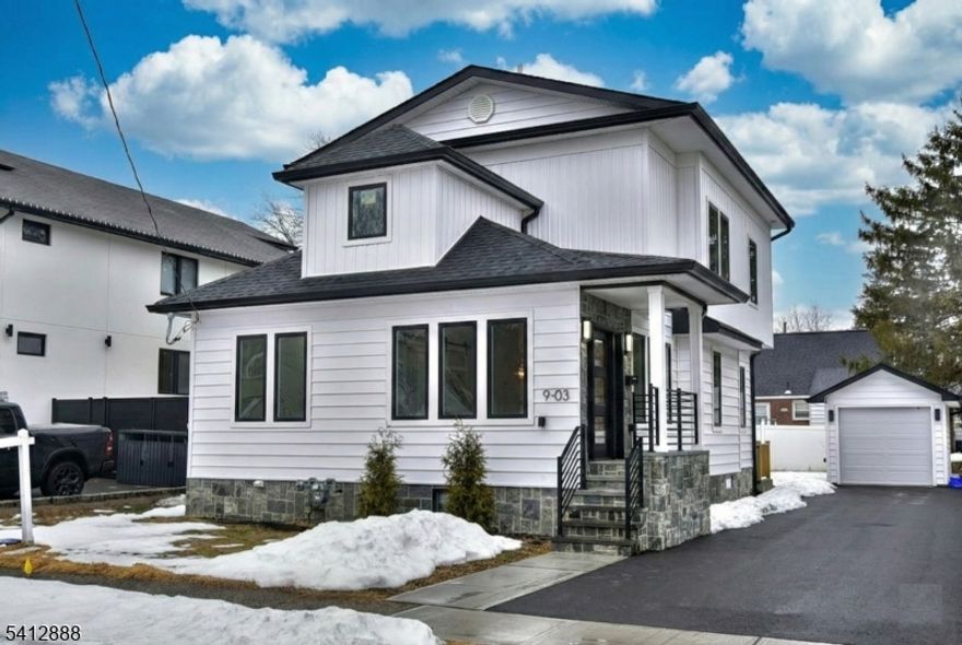 Welcome to New Construction living in the heart of Fair Lawn.This exceptional new home offers 4 bedrooms and 4.5 bathrooms, thoughtfully designed for modern comfort and elegant entertaining.Situated on a quiet, tree-lined residential street, this move-in-ready residence blends timeless design with today's most desirable features. The open-concept first floor boasts an abundance of natural light from oversized windows and enhanced by recessed lighting throughout. High-end finishes, custom millwork, and premium appliances elevate every space.The chef's kitchen is the centerpiece of the home, featuring a large center island with a secondary prep sink, abundant cabinetry, and generous workspace   ideal for extra counter space and prep area.A first-floor Bed, this space can also be adapted for additional LR space. Upstairs, three beds, with 2 full bathrooms.The fully finished basement expands the home's versatility, offering space for a private office, gym, rec room, or potential home theater, and additional storage space.Outside, a freshly paved driveway leads to a newly constructed garage with generous storage. The private backyard and new deck provide an inviting setting for gatherings, outdoor dining, or peaceful relaxation.Located near parks, town pool, houses of worship, public transportation, and Fair Lawn's award winning recognized Blue Ribbon schools, this home offers the perfect balance of tranquility and convenience.Brand New. Dual Zone, heating and AC.Move in Ready!