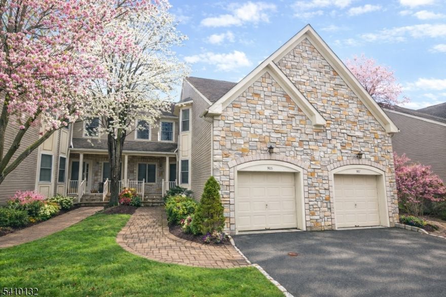 Exceptional floor plan and prime location in the highly sought-after Regency Club community in Livingston. This light-filled townhome offers an open-concept main level with hardwood floors and a renovated eat-in kitchen featuring granite countertops, stainless steel appliances, abundant cabinetry, and a center island that flows seamlessly into the dining and living areas. A gas fireplace adds warmth, and sliding doors open to a private deck. Direct access to the attached garage adds everyday convenience. Upstairs, the spacious primary suite offers high ceilings, a walk-in closet, and an updated bath with a jetted tub and separate shower. Two generously sized bedrooms, a full hall bath, and second-floor laundry complete the level. The finished lower level with high ceilings provides flexible bonus space ideal for recreation, media, office, fitness, or storage. Community amenities include a pool, tennis courts, clubhouse, fitness center, and landscaped grounds. Convenient to shopping, dining, parks, and major commuter routes. Move-in ready with low-maintenance living in a well-maintained community.