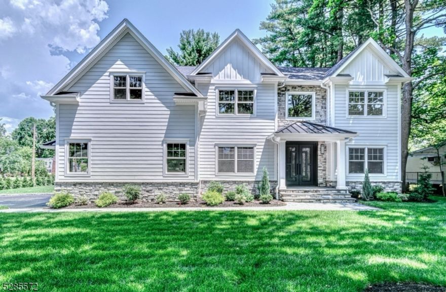 Discover luxury living at its finest in this exquisite new construction home at 2 Felch Rd, Florham Park. Spanning 6,300 square feet, this residence offers 5 bedrooms and 6.5 bathrooms, each bedroom featuring an ensuite. Enjoy peace of mind with a 10-year builder's warranty. The home features a grand foyer that sets the tone for elegance upon entry. A formal dining room with a coffered ceiling provides a sophisticated setting for meals, while the great room with a fireplace offers warmth and comfort.The heart of the home is a chef's dream with a luxury kitchen boasting Viking appliances, a butler's pantry, custom cabinetry and a spacious center island.The master suite impresses with vaulted ceilings, two custom walk-in closets, and a large bathroom for ultimate relaxation. Entertain effortlessly in the finished basement complete with a custom bar, home office, full bathroom, and a large wine cellar perfect for the wine enthusiasts. Step outside to the large backyard where your oasis awaits with a patio featuring a built-in sitting area and an outdoor kitchen, perfect for gatherings. Additional features include security cameras for added safety and built-in speakers throughout the home. Conveniently located near amenities and top-rated schools, 2 Felch Rd offers unparalleled elegance and modern convenience.