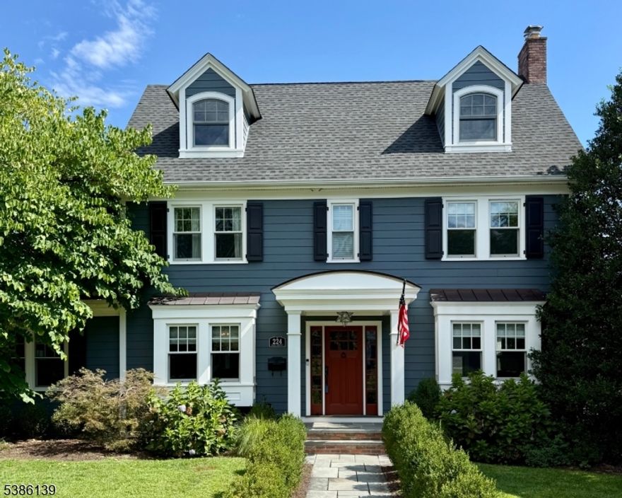 CLASSIC Center Hall Colonial near Westfield's bustling downtown! This classic 5 bedroom charmer welcomes its next owners with open arms. Gorgeous entry foyer is flanked by a beautiful formal living room on the right w wood burning fireplace & built in cabinetry & a spacious formal dining room to the left. The floorplan is conducive to everyday function and flow as well as entertainment. The dining opens through pocket French doors to an expansive family room w gas fireplace that flows effortlessly into the breakfast room, large renovated kitchen with center island, and butlers pantry, with French sliders that open to the lush, manicured backyard and bluestone patio. The mudroom is conveniently located off the driveway for day to day functionality. Upstairs, the 2nd floor offers a primary bedroom with large en suite bath and dressing room, 2 bedrooms with a conjoining en suite bath, and a 4th bedroom with gorgeous hall bath. The third level offers a 2nd primary suite. The basement level is finished with rec space, bonus room, powder room, and storage. A new whole house generator adds to the convenience of this property. This home will check off those boxes, all the while being ideally located near Westfield's bustling downtown, Mindowaskin Park, Train station, Wilson Elementary, and all that Westfield has to offer!