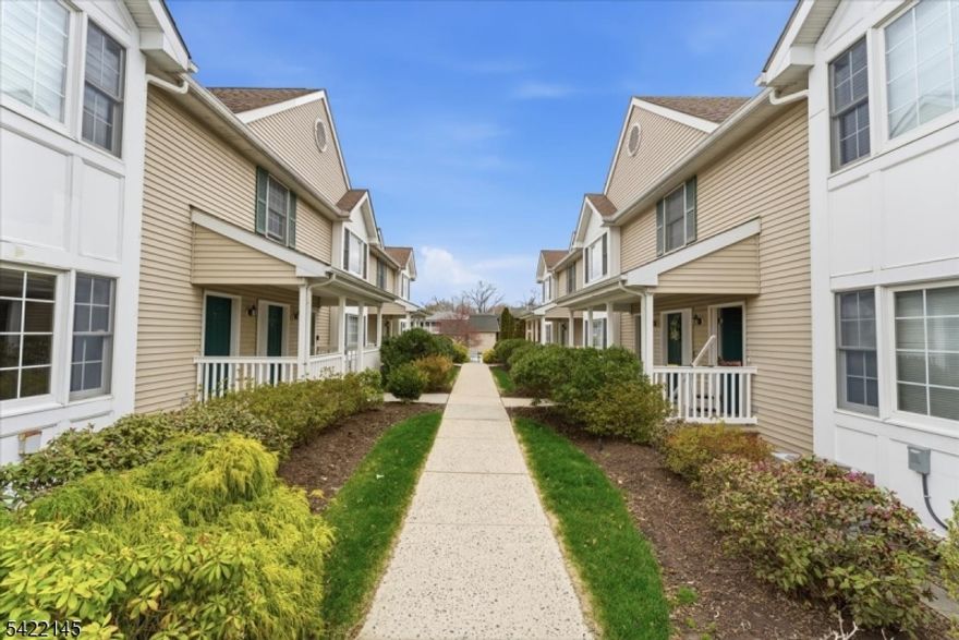 BEAUTIFUL CLEAN BRIGHT CONDO in great location with bus stop at the curb! Spacious,open floor plan. Two bedrooms and two full baths. M BR w/FB & Walk-in closet. Easy convenient commute by way of various train stations & bus stops, rts.280,287,10,46,23,3,4,GSP,NJTPK. Sidewalks to local restaurants,shopping,library,schools,community center.. Excellent school system. Grover Cleveland Park just around the corner. Quiet complex. MOVE IN CONDITION!! 11 x 11 STORAGE IN BASEMENT. Large locked area & additional open area for bikes, grills etc. Additional parking available for guests.  Extras: following month maintenence fee  HOA $452. at the closing  ,  admistrative fee : non refundable $900 one time at the closing. New Mail box key $150 , F