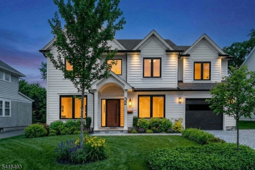 Modern New Construction in Bernardsville offering approximately 3,000 sq ft of living space. This home features 5 bedrooms, 4.5 bathrooms, and a first-floor bedroom suite ideal for guests or a home office. Conveniently located  0.5 miles from downtown and the NYC train station.Interior features include an open layout with 9 ft ceilings on the first floor, engineered hardwood flooring, large European windows providing abundant natural light, quartz countertops, modern custom cabinetry, a walk-in pantry, and a butler's pantry. Additional features include walk-in closets, updated lighting fixtures throughout, tankless water heater and 2-zone HVAC.Exterior highlights include attached garage, nicely sized backyard, paver driveway, and Hardie Plank siding.Situated near Bernardsville's downtown, the property offers access to local shops, dining, parks, and community amenities including a pool and pickleball courts, as well as top-rated schools.  A planned pedestrian bridge to the train station is expected to further enhance convenience.