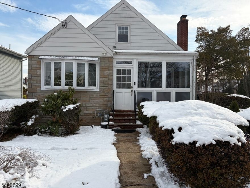 SPACIOUS CAPE COD, QUIET STREET, ENCLOSED FRONT PORCH, LR W/FPL, KITCHEN WITH WALK OUTSIDE ENTRANCE, DINNING ROOM, 2 BRS, FIRST FLOOR BTHRM, LARGE BR 2ND FLOOR, STORAGE, WALKING CLOSET, FINISHED BSMT WITH ENTRANCE TO OUSIDE, FULL BATH, LNDRY, UTIL, C/A, HARDWOOD FLOORS,  LARGE, I/G POOL W/NWR VINYL LINER AND FILTER; FENCED YARD; CORNER LOT W/GARAGE AND 2-CAR WIDE DRIVEWAY ON SHERIDAN; HOUSE IS WELL-MAINTAINED, POOL HASN'T BEEN USED IN 7 YRS AND IS IN NEED OF MAJOR REPAIRS....THE HOUSE AND POOL ARE SOLD AS IS!