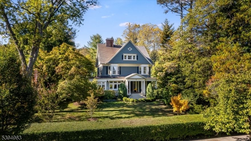 COMP PURPOSES ONLY. Estate Section Queen Anne Victorian masterfully restored w/ the perfect blend of architectural detail & historic charm. Set on a lrg, lush, private lot w/ a gracious wrap around front porch. Upon entry, discover the sophisticated color palette, 9 foot ceilings, custom pocket doors, custom cabinetry, ?antique & designer? light fixtures, recessed lighting, built in benches w/ storage, built in shelving, arched doorways & intricately framed openings. The kitchen is a chef's dream-open to the family/breakfast room nook, it includes a large honed slate island with tons of storage & hammered nickel Waterworks sink, 2 Sub-Zero refrigerators, Viking range, Forbo Marmoleum flooring, wine bar, butler's pantry w/ sink & radiant heat flooring. 2nd flr was completely redone & offers a lrg landing, private primary suite complete w/ pocket doors, dressing rm, bthrm w/ Bateau Tub from England, water closet, 2 Michael Smith pedestal sinks & shower plus a fireplace in the bedrm. 2 more bedrms, a bath w/ radiant heated floor and large linen closet complete the 2nd floor.  3rd flr has 3 more bedrms & a bath. Backyard is fenced w/ automatic gate, gas fire pit and fountain.  The barn, home of many commercials, can be housed w/ cars or used for play. Other special features include- wine cellar, full house generator, 2 zone central air* & heat, sprinkler system & more. Walk to Eagle Rock Reservation or downtown Montclair shops, cafes, gyms, movie theater...