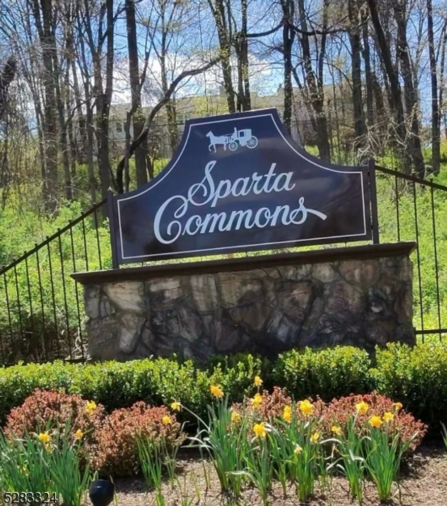 Welcome to Sparta Commons.  This beautiful 2 bedroom 2 full bath is a rare corner unit filled with sunlight and Lake Mohawk views. Main floor is a large open floor plan with sliding doors off the dinning room leading to a huge deck. Walkout basement to a large backyard. Community pool and tennis courts. Less than a mile from the center of town, close to shopping centers, public transportation, schools and the famous Lake Mohawk Boardwalk ! Come see what Sparta has to offer.