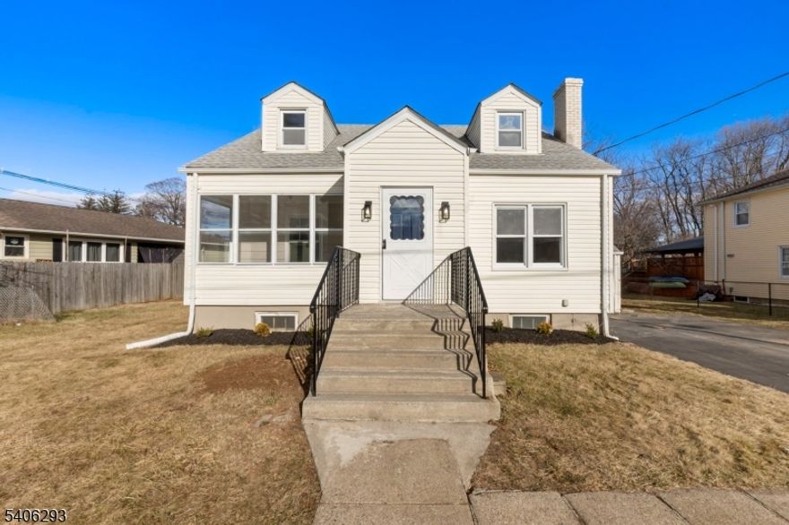 Welcome to this beautifully renovated Cape Cod located at 5 N Second Avenue in Kenvil, NJ. This charming home offers 4 spacious bedrooms and 2 full bathrooms, thoughtfully designed for both comfort and functionality. Completely updated throughout, the home features luxury vinyl plank flooring that flows seamlessly through every level, combining durability with timeless style, a new kitchen with white shaker cabinets, ss appliances and quartz counter tops.The elegant traditional design is highlighted by tasteful finishes, abundant natural light, and a warm, inviting layout. The updated kitchen and baths complement the home's classic character while offering modern convenience. A finished basement provides valuable additional living space.Move-in ready and meticulously renovated, this home offers the perfect blend of classic Cape Cod charm and contemporary upgrades.Some windows and doors have been replaced, new electrical devices throughout.  On a large level lot with many possibilities and uses. all in a convenient Kenvil location close to shopping, dining, and major. Seconds to Rt 46, an minutes to rt. 10,80 and Mt. Arlington train station. Easy walk to Dell Ave Park. Gas available in street