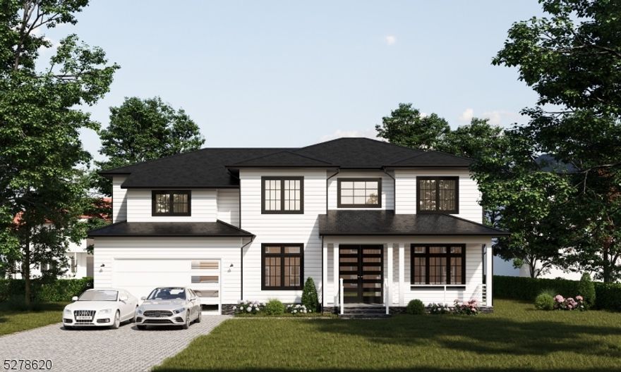 Look no further! Situated on over 0.3 of an Acre in a sought after neighborhood, this beautiful, NEW CONSTRUCTION 6 bd, 5.5 Ba home is complete with designer modern day decor. The Gourmet eat-in kitchen features custom cabinets, large center island, high end appliances and quartz countertops and a walk in Pantry. It opens up to the Family rm with electric fireplace and sliders to an oversized deck overlooking the large backyard. An impressive double height entrance foyer, Living room, formal dining room, guest ensuite, powder room and a mudroom complete this level. The 2nd floor is home to 4 bedrooms including a gracious Primary Suite w enormous walk-in closet & spa-like bath w soaking tub, stall shower & dual sinks. One additional Bedroom is an en-suite, other two bedrooms share a full bath & Laundry Room for convenience. The Finished Basement w 9 ft ceilings is equipped with a Bedroom, private Office & large Rec Room w built-in bar w custom cabinetry & full Bathroom. Comes with smart home features and10-YEAR BUILDERS WARRANTY.